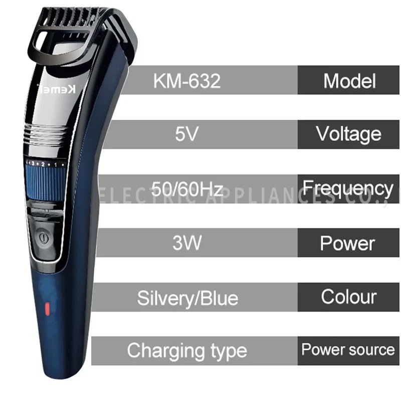 Kemei 632 0.5-10mm 남성용 조절식 수염  - Men'S Face Grooming 리뷰 및 가격